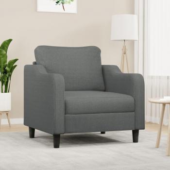 Sillón de tela gris oscuro 60 cm vidaXL