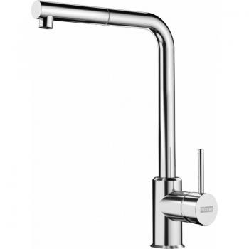 Grifo Franke Sirius Pull-Out Cromado I - Mezclador con spray, acabado cromado, diseño moderno, caño extraíble, altura ajustable, fácil instalación