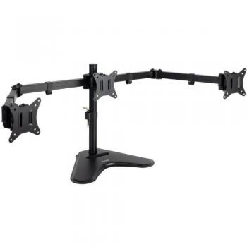 TooQ DB1704TN-B Soporte de Mesa para 3 Monitores 17-27 con Ajuste de Inclinación y Giro, Carga Máxima 7kg por Brazo, Compatible con VESA