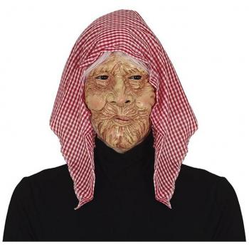 Máscara de Anciana Desfigurada con capucha de pvc