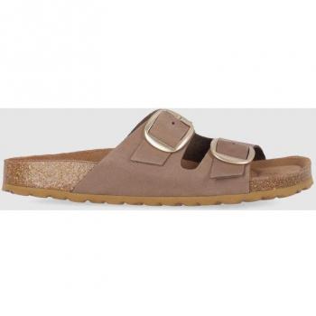 Sandalias planas de piel Chika10 Leather KONIL 01 Marron/Brown