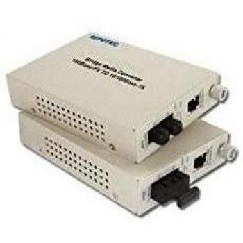 RJ45-Conversor de fibra óptica 10/100 MB/s.