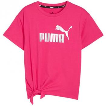 Puma. Camiseta Essentials+ Logo Knotted rosa Puma