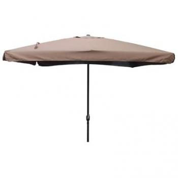 Sombrilla Cuadrada 2.95 x 2.95 m Chocolate Palerme - Estructura de Aluminio y Lona de Poliéster 160g/m2