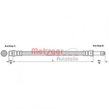 Metzger 4110278 Tubo flexible de frenos