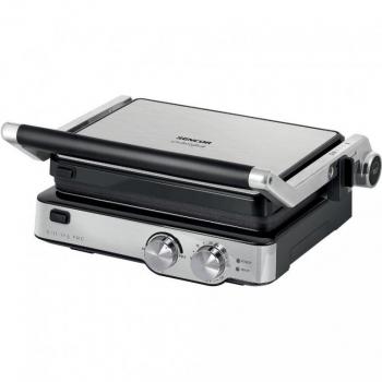 Grill Eléctrico Multifuncional SENCOR SBG 4010SS Plateado y Negro