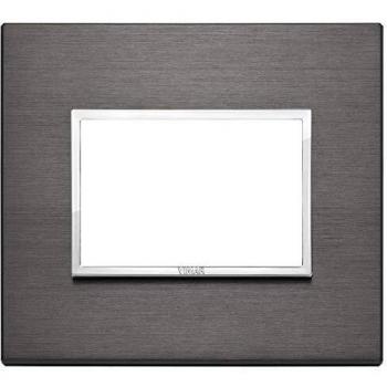 Placa Vimar Eikon Evo 3 Módulos Grigio Lava 21653.03