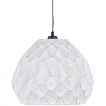 Lámpara de Techo Geométrica 35,5 x 35,5 x 30 cm Metal Blanco - Diseño Moderno