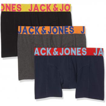 Jack & Jones Crazy Solid Cotton Stretch Boxer Shorts 3-Pack - XL