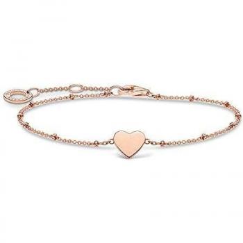 THOMAS SABO Charm Club Charming Bracelet Rose Gold Plated Heart With Dots A1991-415-40-L19V
