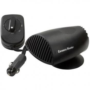 Calefactor cerámica 12 V 200 W con ventilador para descongelar lunas de coche y furgoneta, con función de temporizador
