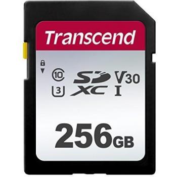 Transcend 256GB SDXC 300S Memory Card UHS- I, C10, U3, V30, 4K, Full HD, Up to 95/40 MB/s