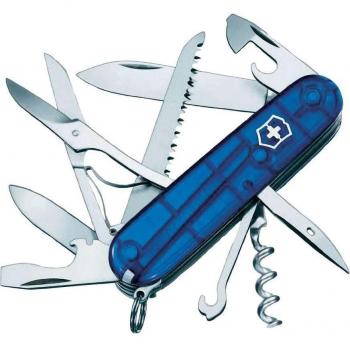Victorinox Huntsman Swiss Army Knife - 15 Functions - Transparent Blue