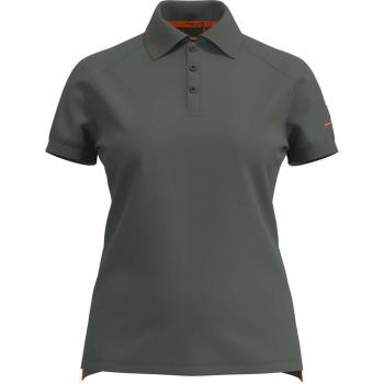Polo de trabajo Ternua Aibar de manga corta verde oscuro para mujer