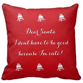 whiangfsoo Dear de Papá Noel rojo Navidad manta funda de almohada para niños 26x 26 #Whiangfsoo-10