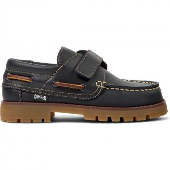 Camper Compas - Children's Smart Casual Leather Boat Shoes in Blue