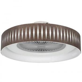 Ventilador de Techo LED Piron 72W Blanco/Oxido con Control Remoto, Regulable y Temporizador, 5 Aspas, 8000lm, CCT 3000-4000-6000K