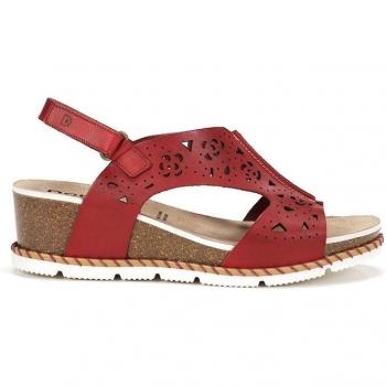 Sandalias de cuña D9319 Mujer Rojo - Diseño Versátil