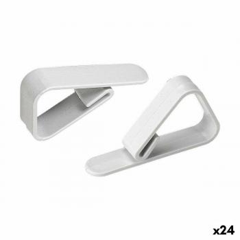 Pinza Sujeta Manteles Algon Set Blanco 10 Piezas