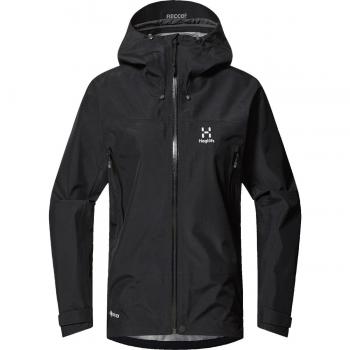 Chaqueta con capucha Haglöfs ROC Flash GORE-TEX negra para mujer - XS