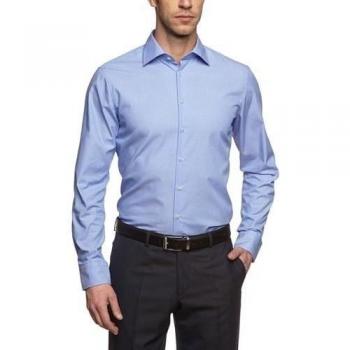 Schwarze Rose KENT Slim Fit - Camisa Vestir Hombre, color azul, talla Kragenweite: 42 cm