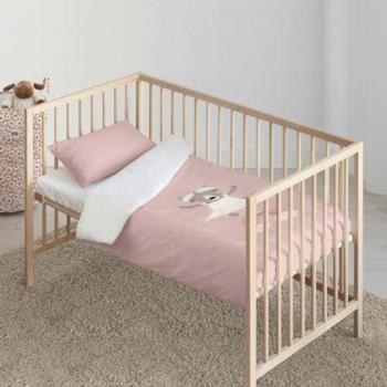 Juego de funda nórdica Kids&Cotton Lavi Big Rosa 115 x 145 cm, incluye un diseño colorido y alegre, fabricado en algodón suave y transpirable, ideal para la cuna o cama infantil, fácil de lavar