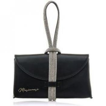 Bolso de mano multiposición con detalle de asa en glitter