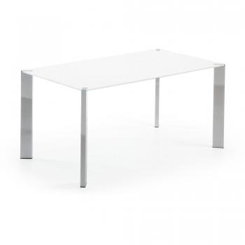 Kave Home Mesa Spot 160x90 cm, plata y blanco