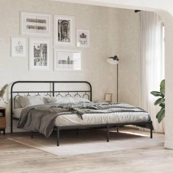 Cabecero de cama de metal negro 183x213 cm