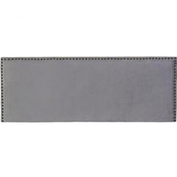 Cabecero tapizado con Tachuelas de Terciopelo Gris para Cama de 135/150 cm - LOLAhome