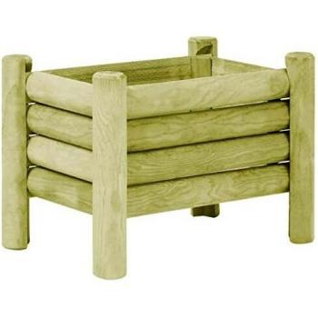 vidaXL Arriate Macetero de Madera de Pino Impregnada 60x40x42 cm Terraza Patio