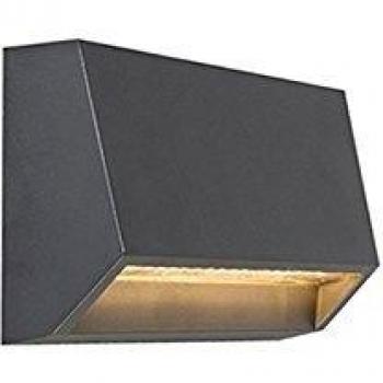 Aplique exterior moderno gris oscuro LED IP65 Sandstone 2 con diseño rectangular y LED integrado de 3.5W