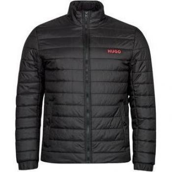 HUGO Men's Slim Fit Black Down Jacket Benti2221, Casual, Water-Repellent, Size M