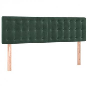 Cabecero con LED de terciopelo gris oscuro 144x5x78/88 cm