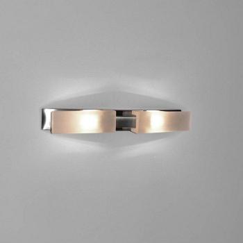 Aplique de pared Arco 2 luces G9, níquel satinado