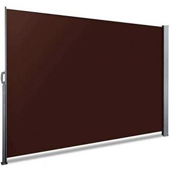 Toldo Lateral Retráctil para Balcón y Terraza - Protección de Privacidad, 140 x 300 cm, Marrón
