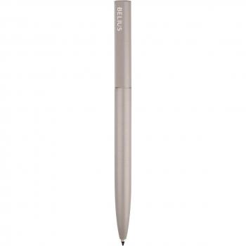 Bolígrafo Belius Rocket B Aluminio Color Minimalista Gris Tinta Azul con Caja Cilíndrica