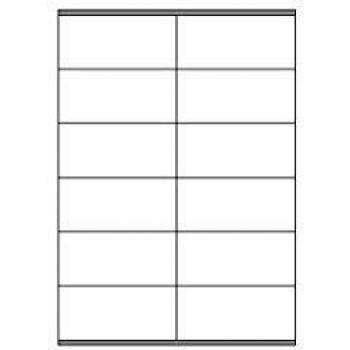 Megastar LP4MS-10548 - Pack de 100 hojas de etiquetas autoadhesivas, 105 x 48 mm, color blanco
