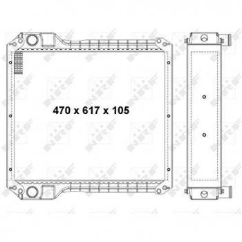 Radiador de refrigeración del motor NRF 54068