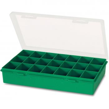 Tayg 060106 Estuche con separador fijo n. 12-21, Verde, Transparente, 290 x 195 x 54 mm.