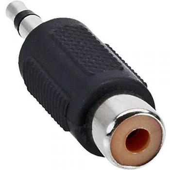 Adaptador de Audio InLine 3,5mm a RCA Mono, Negro