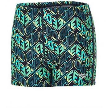Speedo Pop Science Allover Aquashort baño, Niños, Verde y Negro, 24