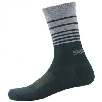 Calcetines Shimano Original Wool Tall Verde Gris M-L