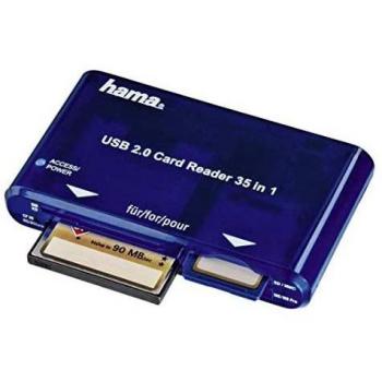 Hama Lector de Tarjetas 35 en 1, USB 3.0, Universal, Color Negro