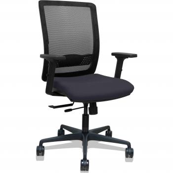 Silla Haches Traslack Malla Negra Asiento Bali Negro Brazos 2D Ruedas 65