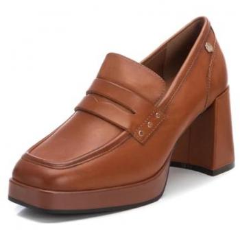 Mocasines de Piel para Mujer Carmela Marrón con Tacón de 5 a 8cm - Talla 40