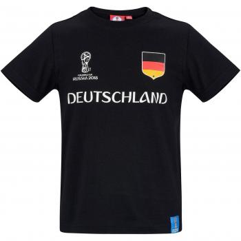 2018 FIFA World Cup Chicos Camiseta Manga Corta - Negro - 152