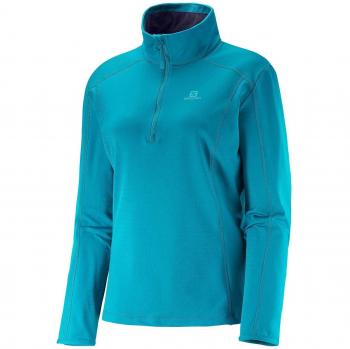 Salomon Discovery Hz W - Sudadera para mujer, color azul, talla L