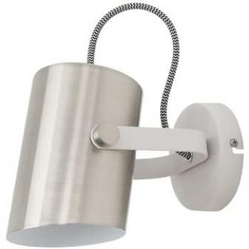 Aplique de Pared Orientable Blanco F-BRIGHT con Tulipa y Diseño Moderno E27