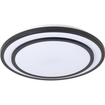 Lindby Essina plafón LED atenuable de metal negro con cambio de temperatura de color (CCT)